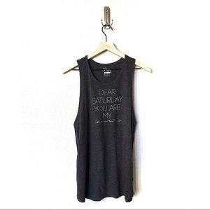 Old Navy Active Wear Black Graphic Tank